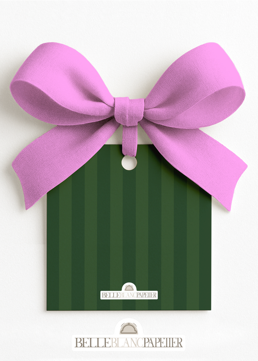 Crest & Cabana Striped Christmas Gift Tags