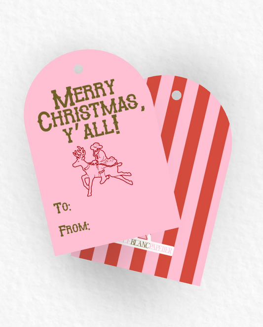 Cowboy Santa Arch Gift Tags