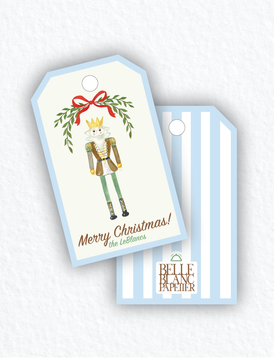 Nutcracker Brown and Green Christmas Gift Tags