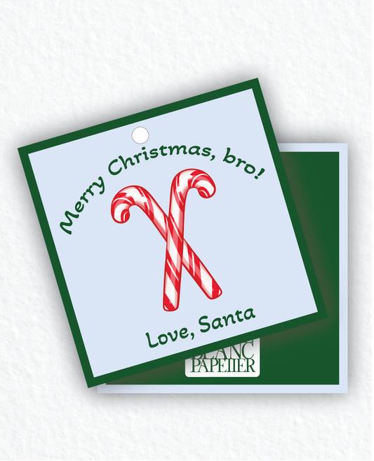 Blue & Green Checkered 6 7 Gift Tags | Boy Bro