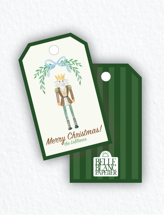 Nutcracker Green Christmas Gift Tags